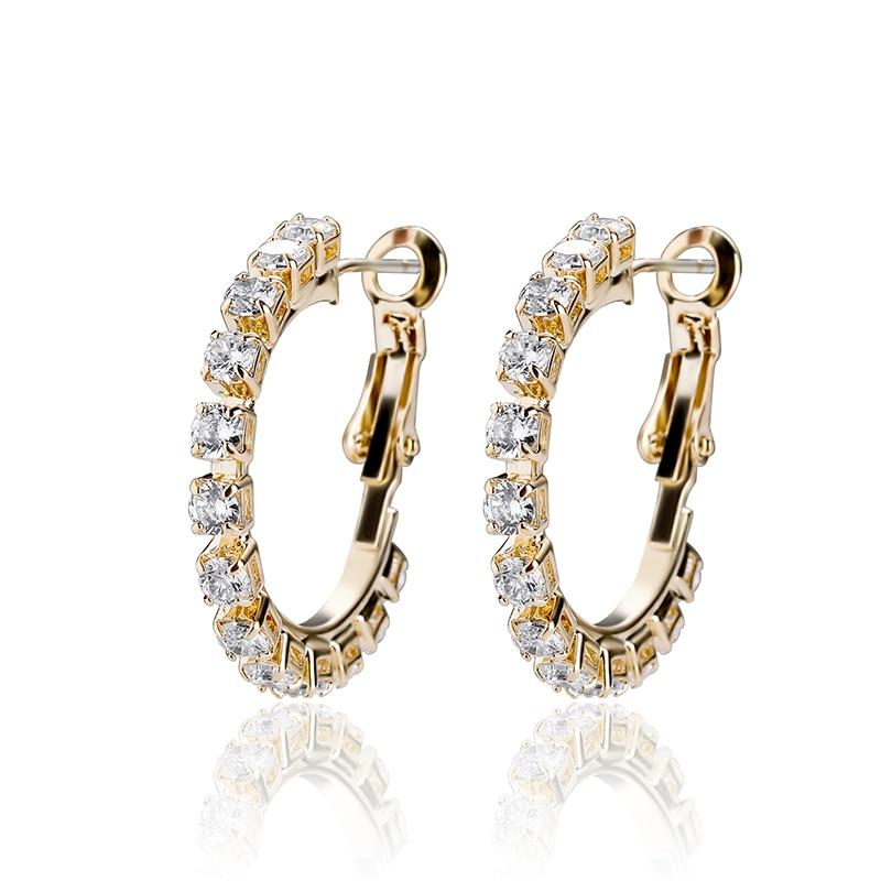 Tennis Hoop Earrings 14K - ICECI