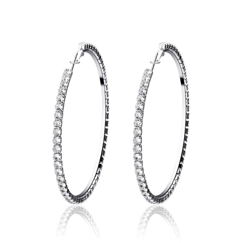Tennis Hoop Earrings 14K - ICECI