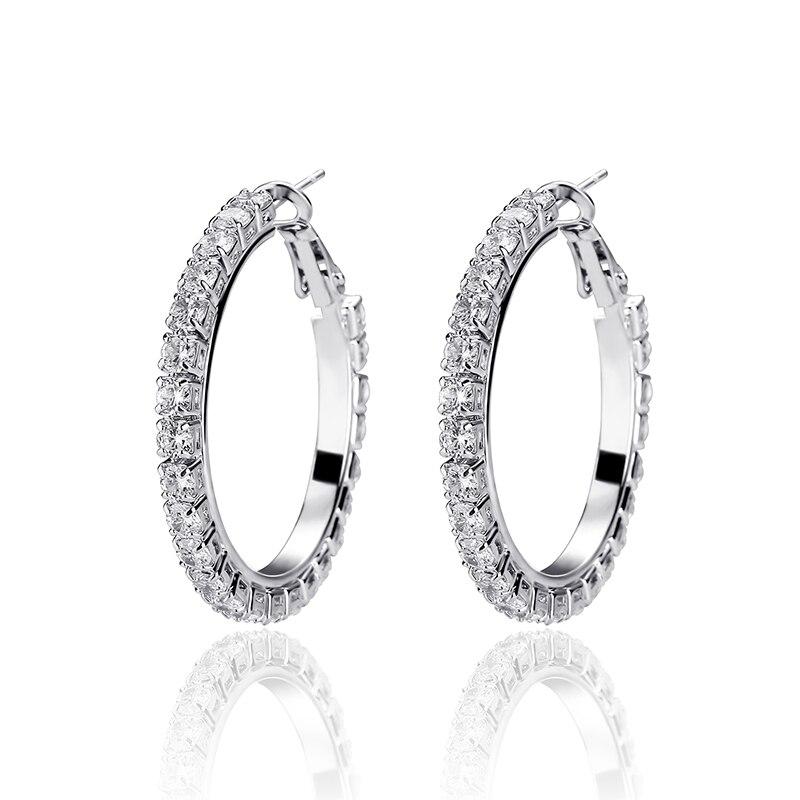 Tennis Hoop Earrings 14K - ICECI