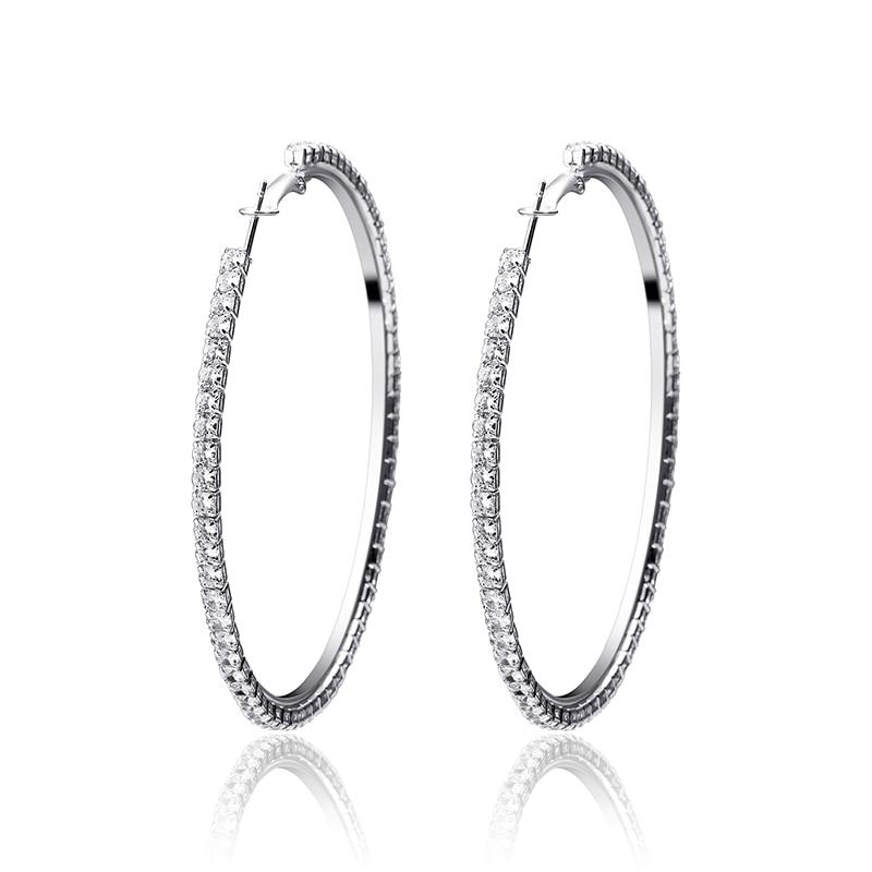 Tennis Hoop Earrings 14K - ICECI