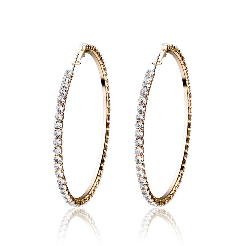 Tennis Hoop Earrings 14K - ICECI