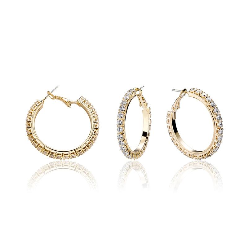 Tennis Hoop Earrings 14K - ICECI