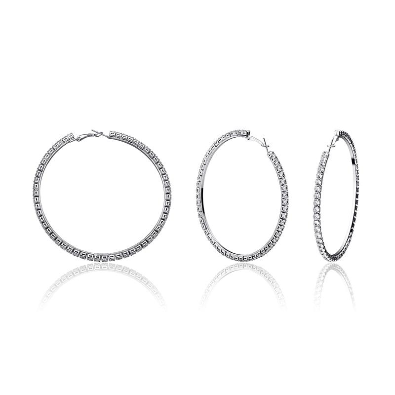 Tennis Hoop Earrings 14K - ICECI