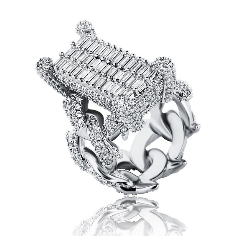 Thorn Baguette Cuban Ring 14K - ICECI