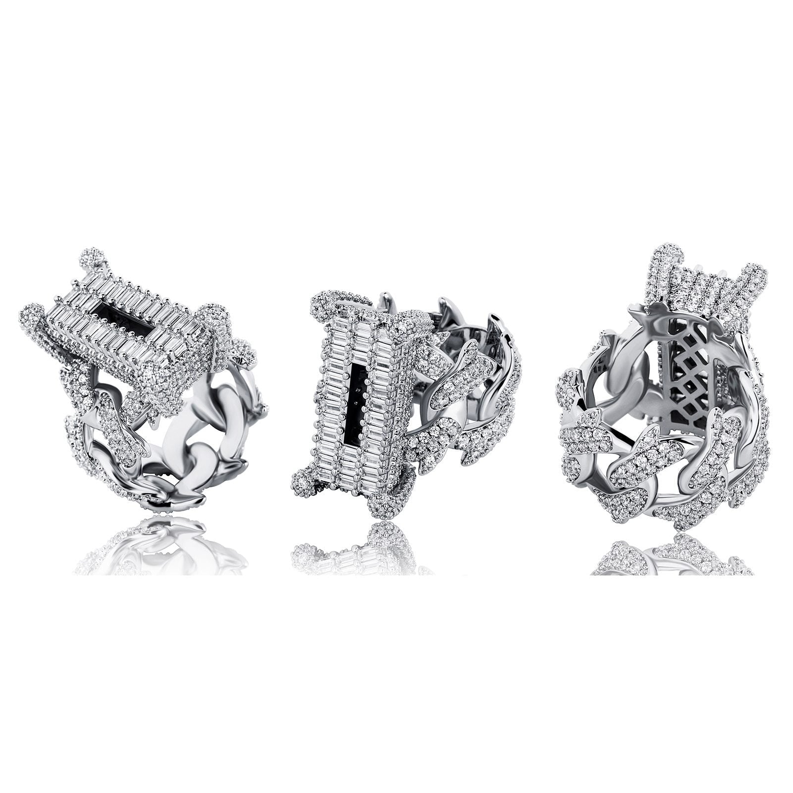 Thorn Baguette Cuban Ring 14K - ICECI