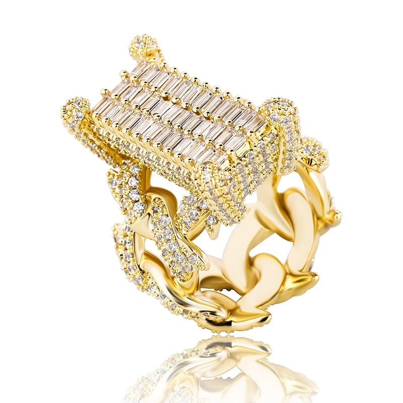 Thorn Baguette Cuban Ring 14K - ICECI