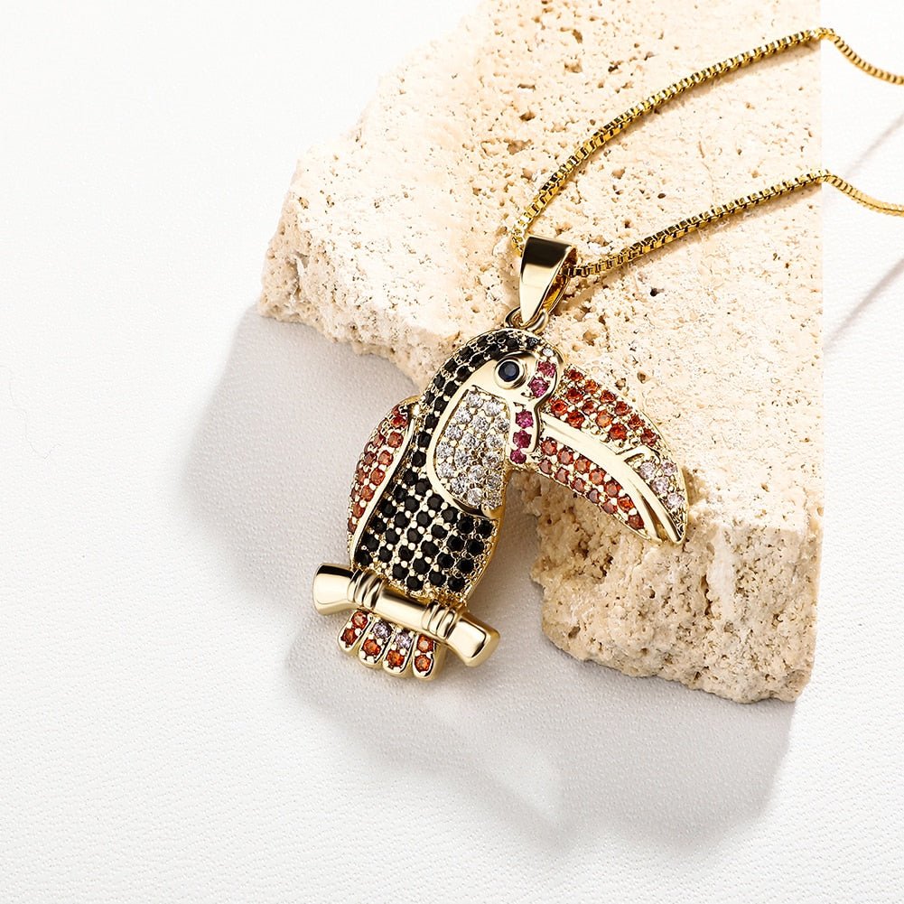 Toucans Pendant 14K - ICECI