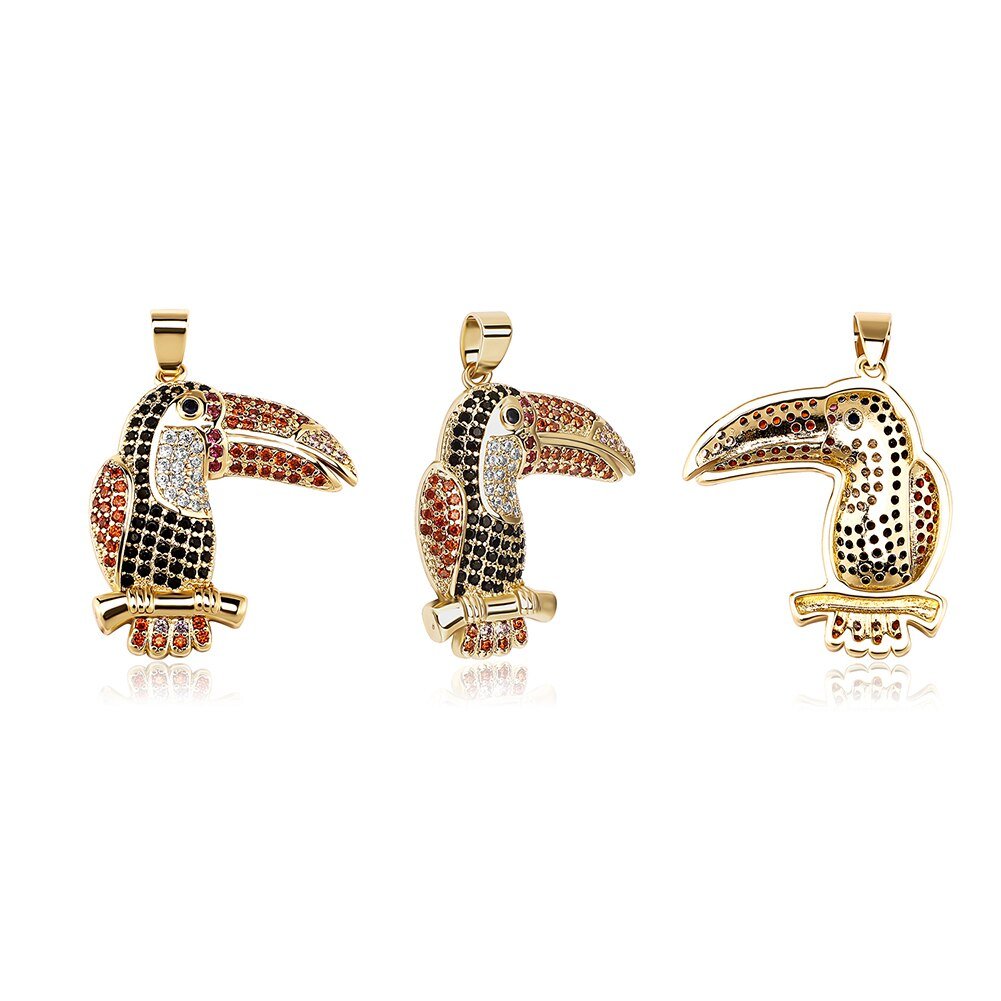 Toucans Pendant 14K - ICECI