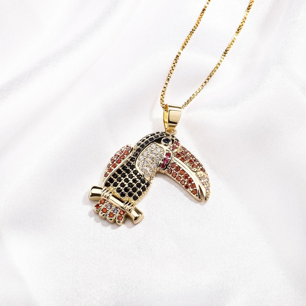 Toucans Pendant 14K - ICECI