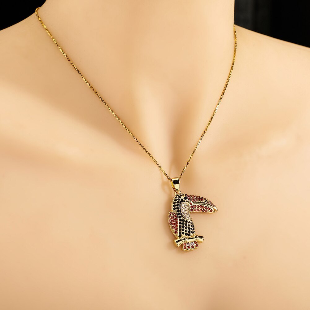 Toucans Pendant 14K - ICECI