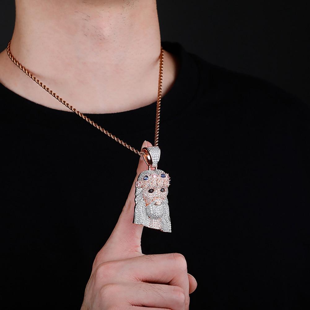 Two - Tone Jesus Pendant 14K - ICECI