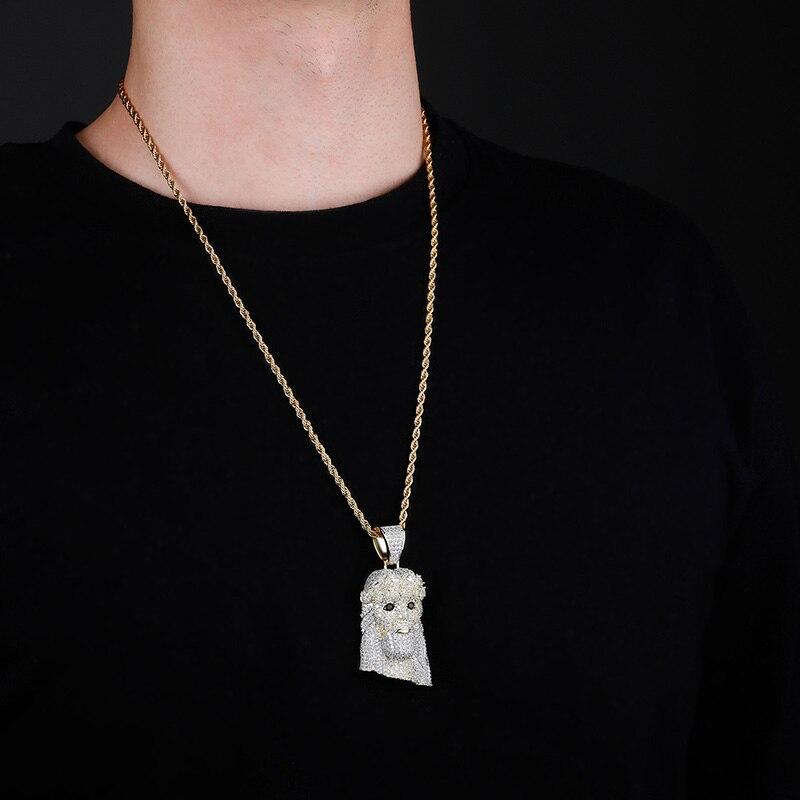 Two - Tone Jesus Pendant 14K - ICECI