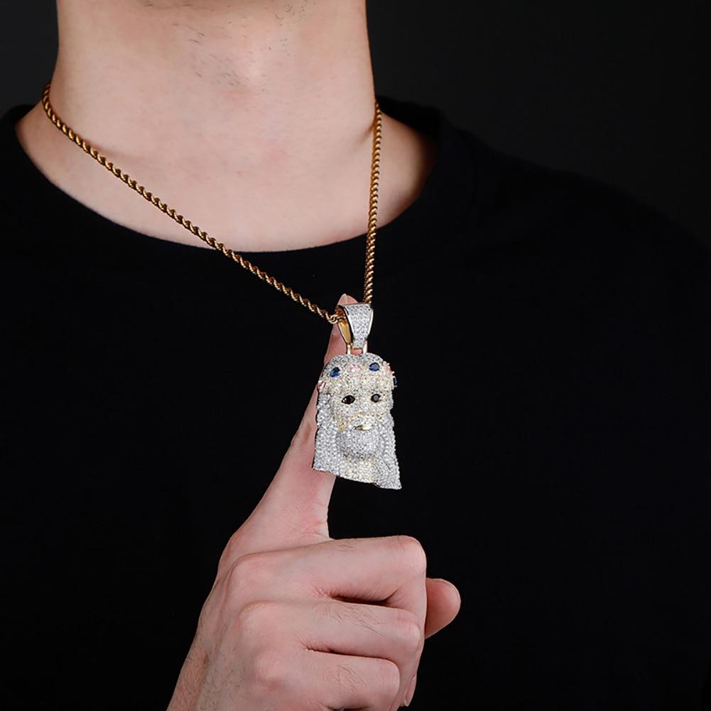 Two - Tone Jesus Pendant 14K - ICECI