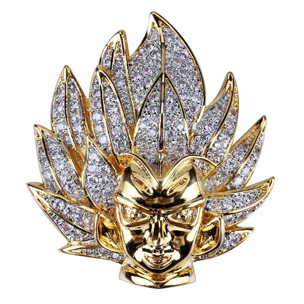 Two - Tone Saiyan Pendant 18K - ICECI