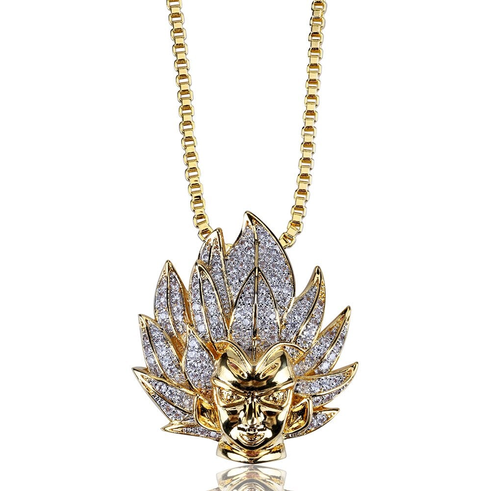 Two - Tone Saiyan Pendant 18K - ICECI