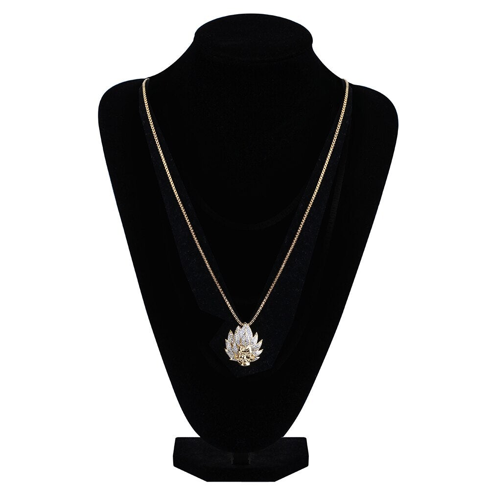 Two - Tone Saiyan Pendant 18K - ICECI