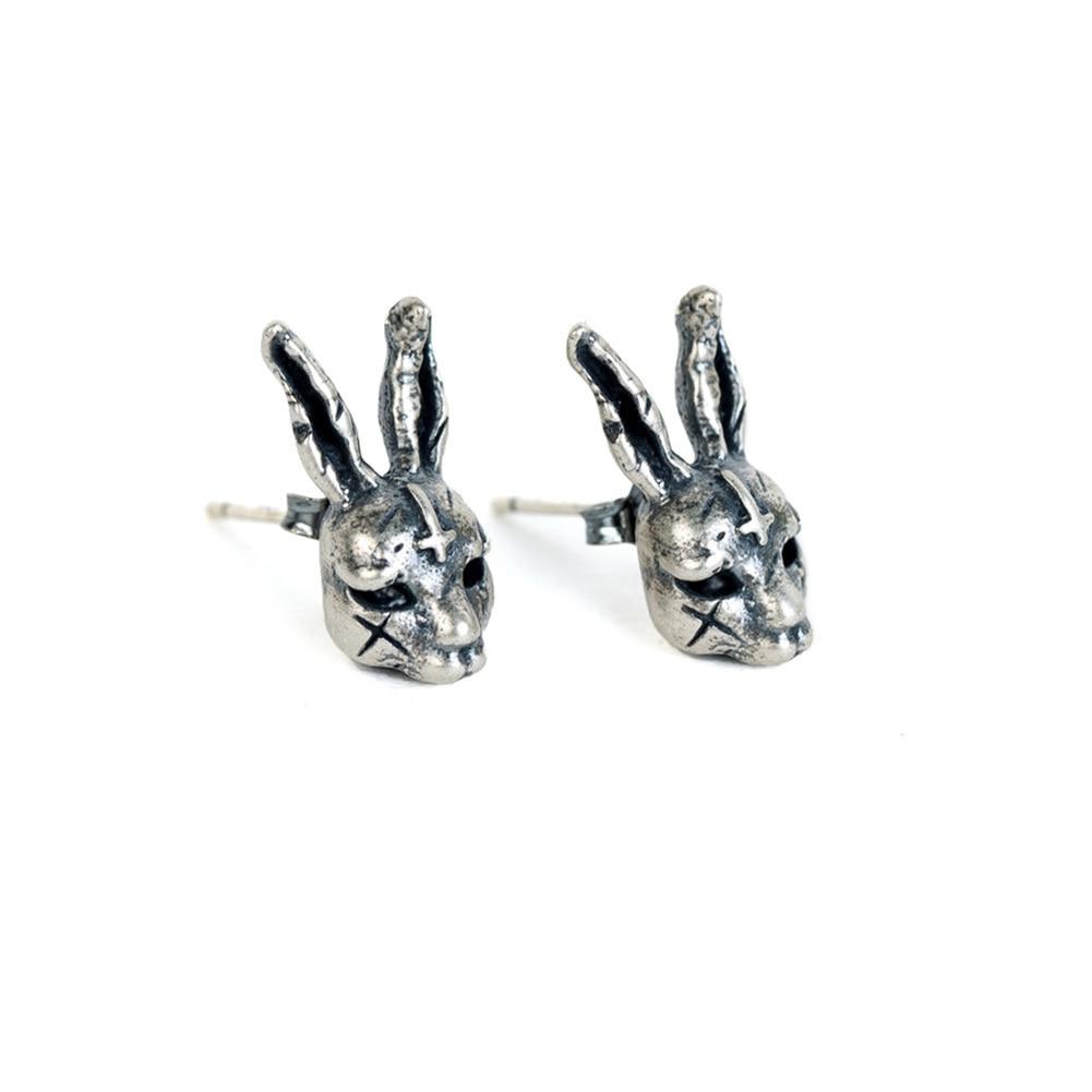 Vintage Cross Hare Rabbit Stud Earrings x Sterling Silver - ICECI