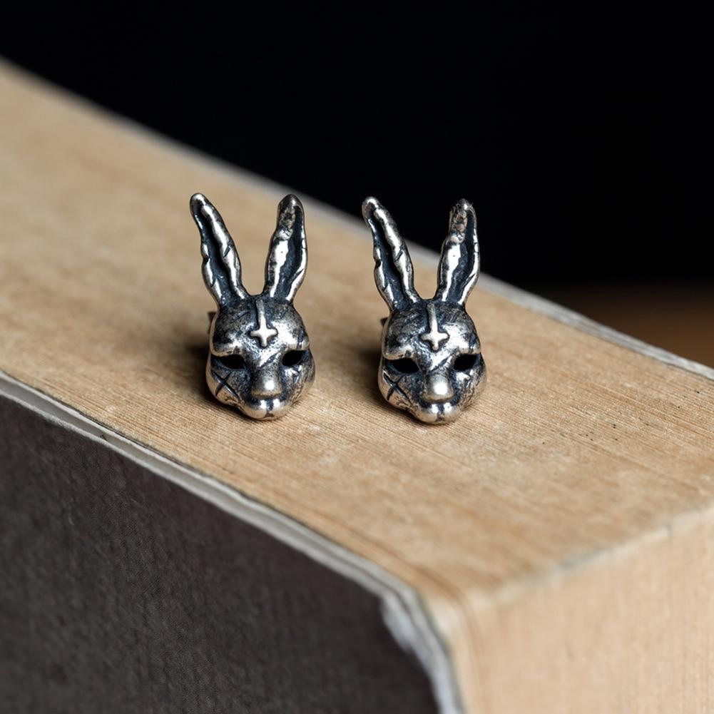 Vintage Cross Hare Rabbit Stud Earrings x Sterling Silver - ICECI
