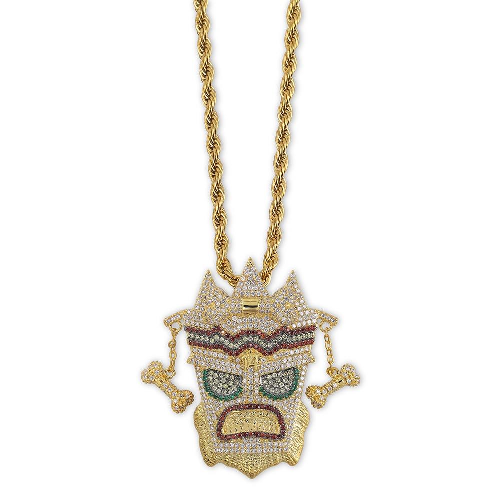 Voodoo Mask Spirit Pendant 14K - ICECI