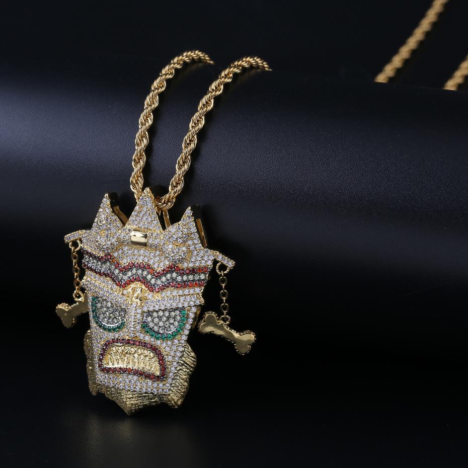 Voodoo Mask Spirit Pendant 14K - ICECI