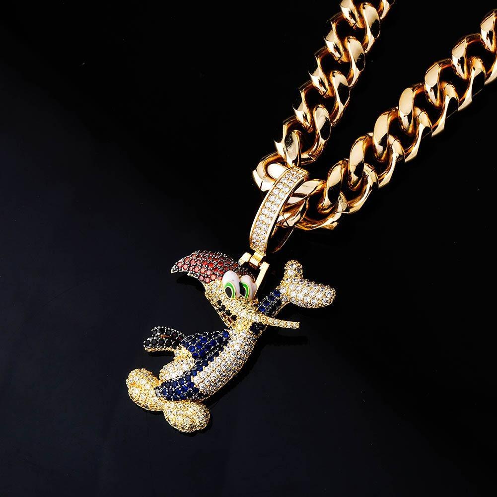 Woodpecker Pendant 14K - ICECI