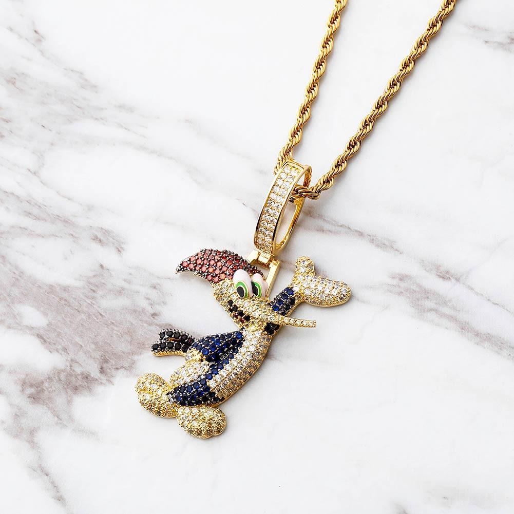 Woodpecker Pendant 14K - ICECI