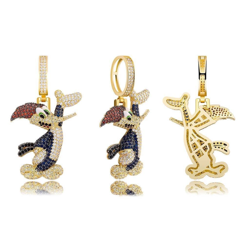 Woodpecker Pendant 14K - ICECI