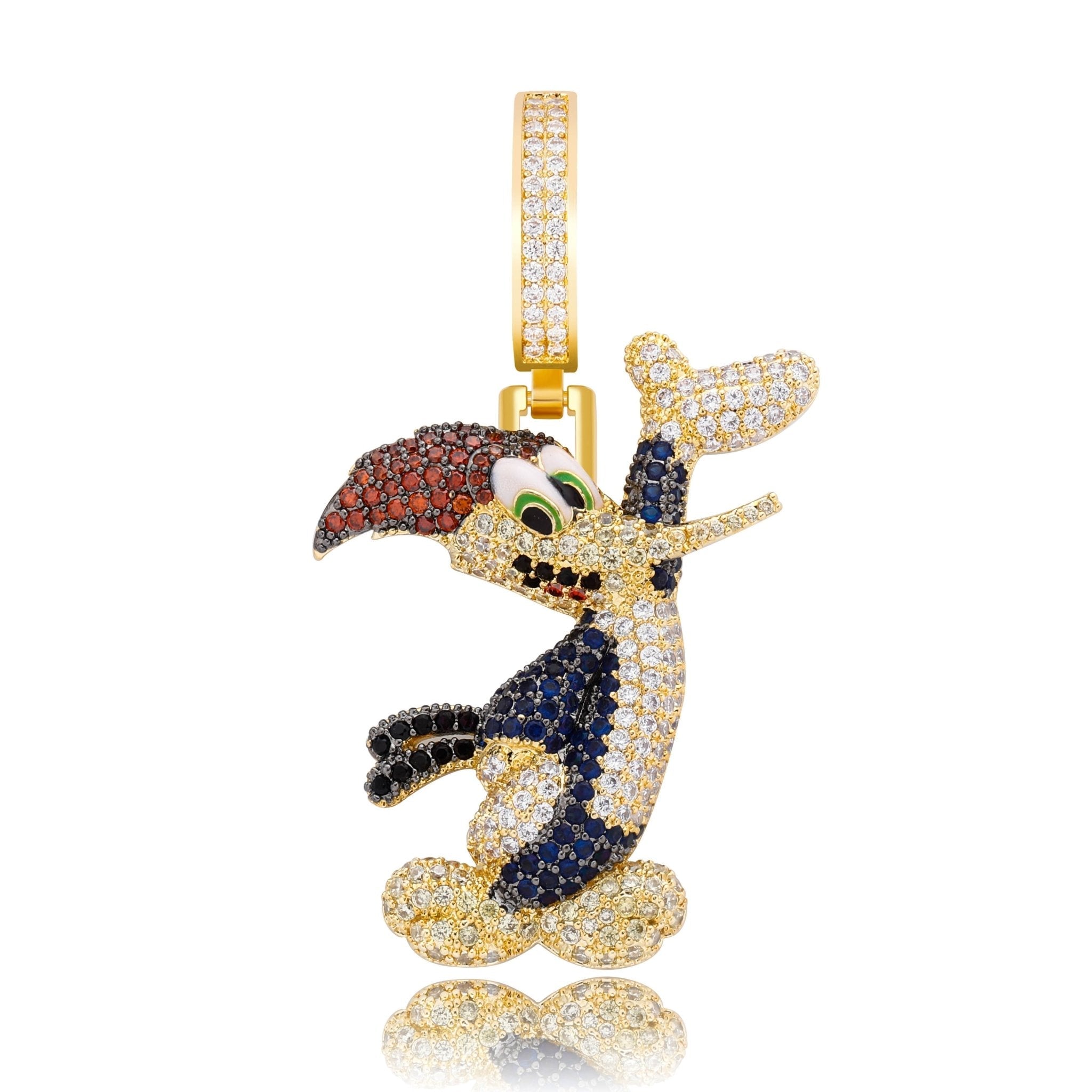 Woodpecker Pendant 14K - ICECI