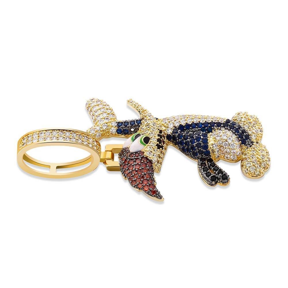 Woodpecker Pendant 14K - ICECI