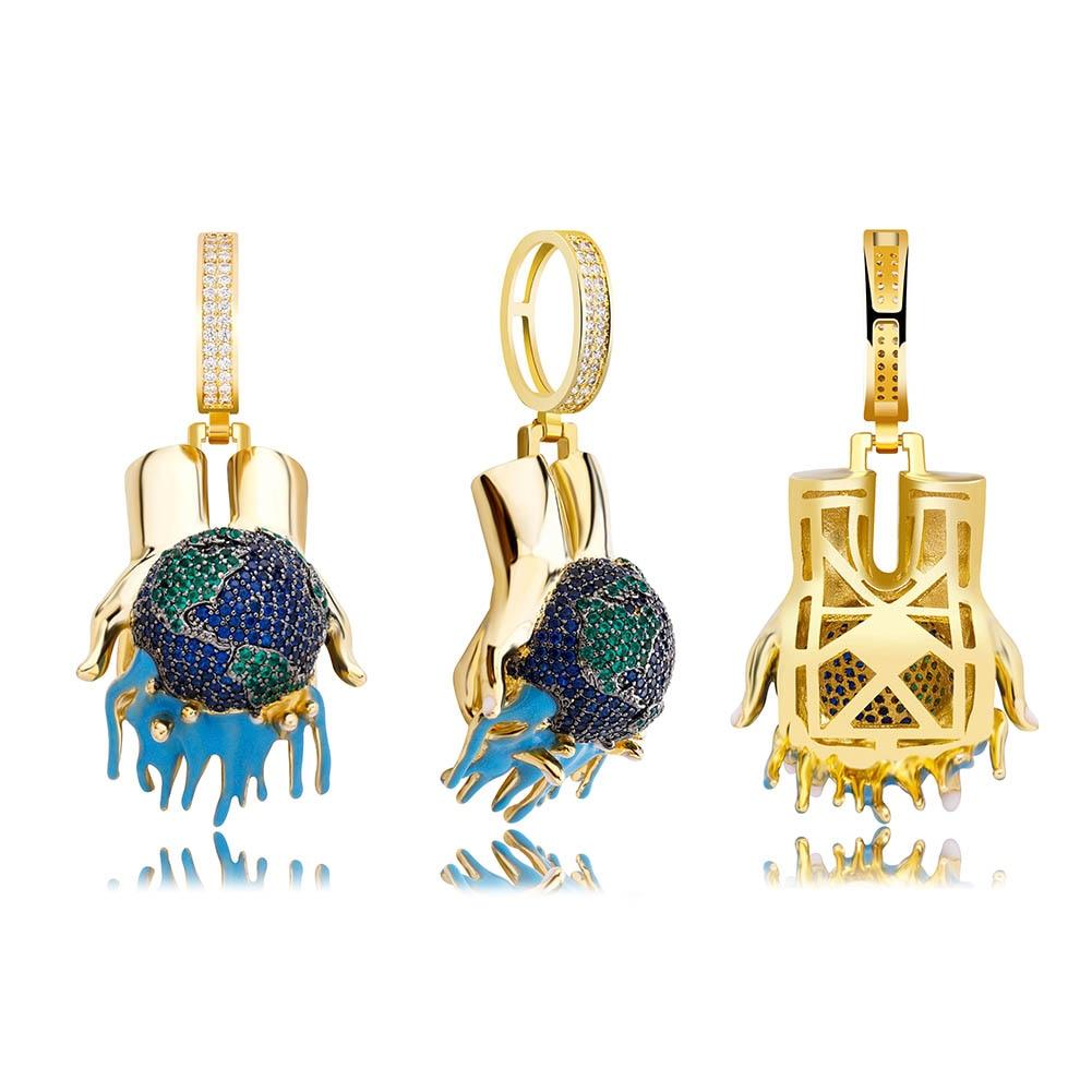 World in Your Hands Pendant 14K - ICECI
