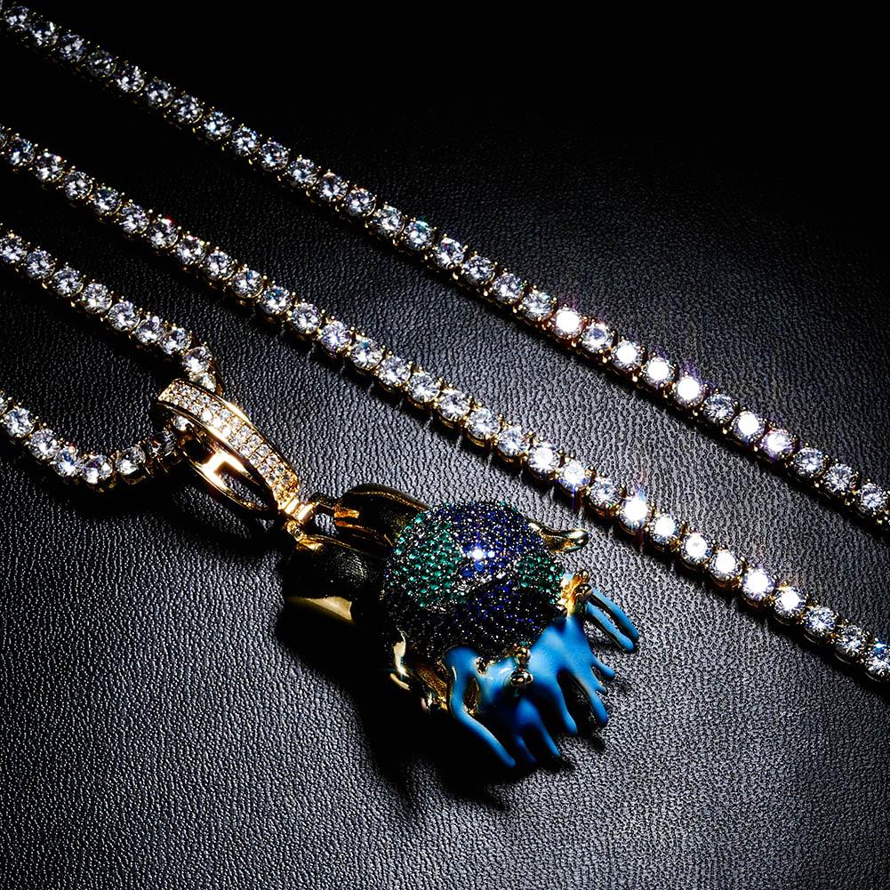 World in Your Hands Pendant 14K - ICECI