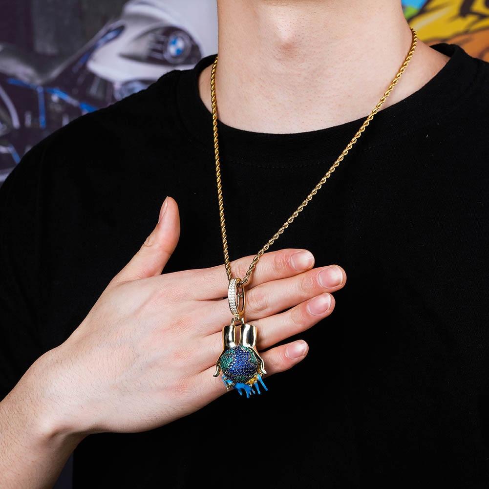 World in Your Hands Pendant 14K - ICECI
