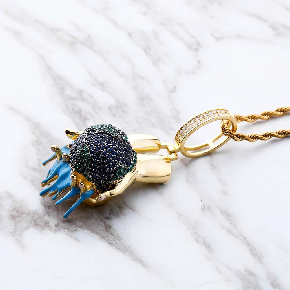 World in Your Hands Pendant 14K - ICECI