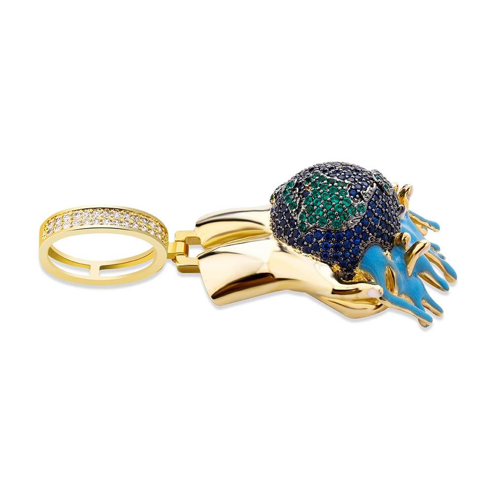 World in Your Hands Pendant 14K - ICECI