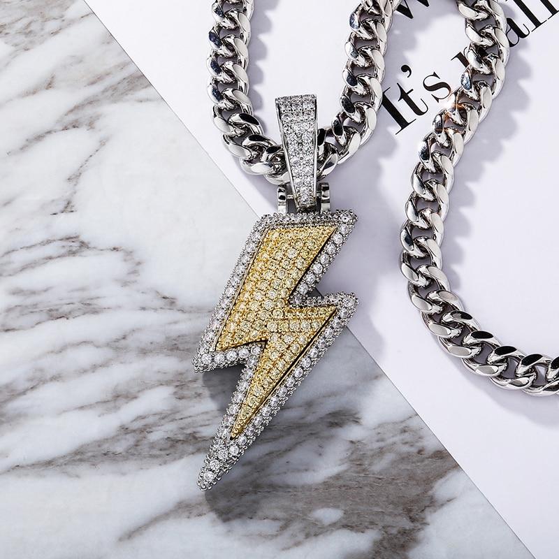 XL Lightning Bolt Pendant 14K - ICECI