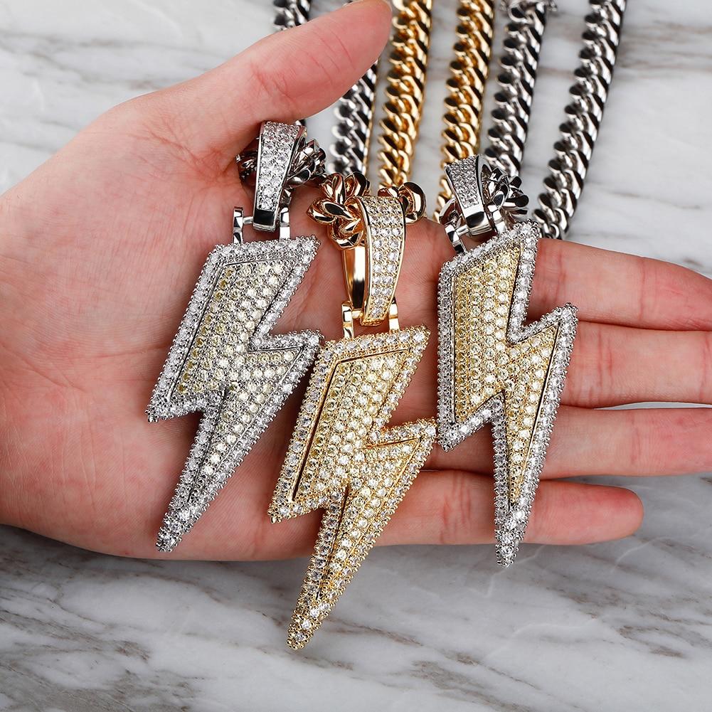 XL Lightning Bolt Pendant 14K - ICECI