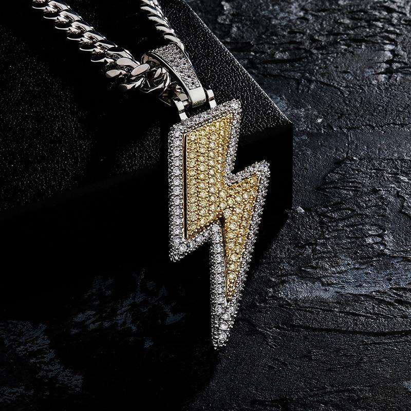 XL Lightning Bolt Pendant 14K - ICECI