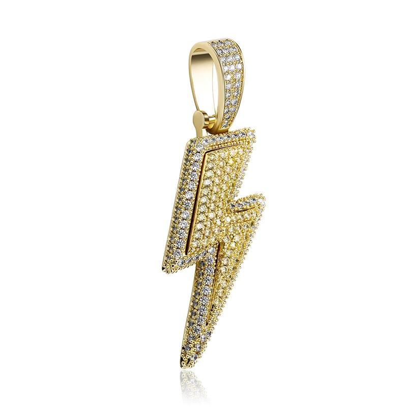 XL Lightning Bolt Pendant 14K - ICECI