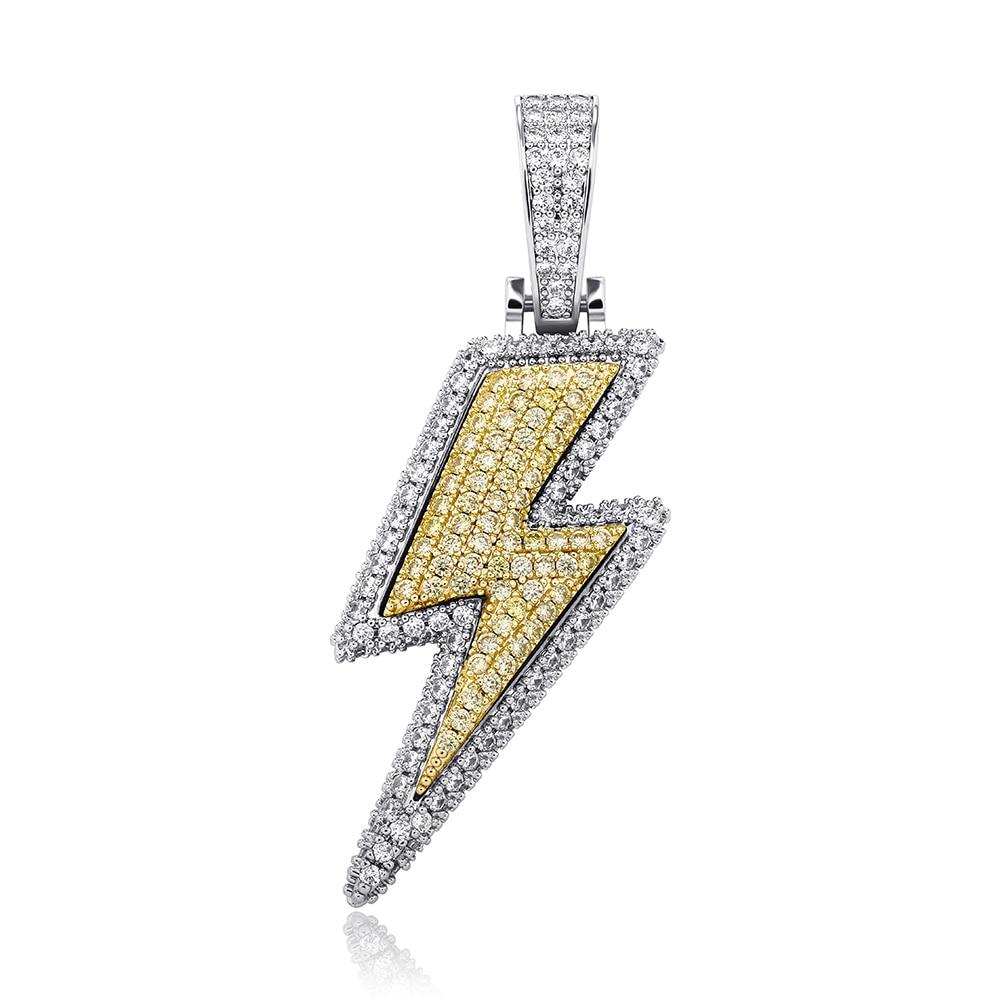 XL Lightning Bolt Pendant 14K - ICECI