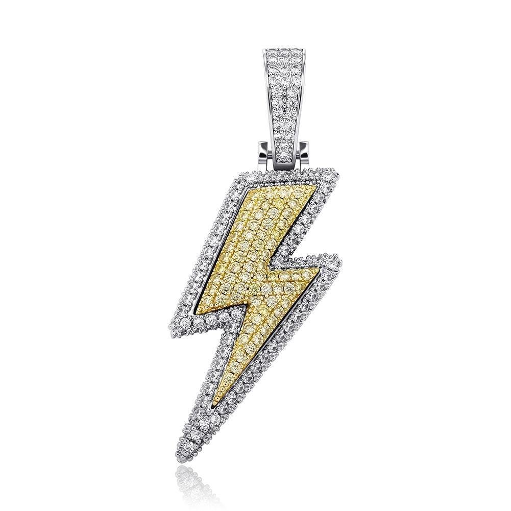 XL Lightning Bolt Pendant 14K - ICECI
