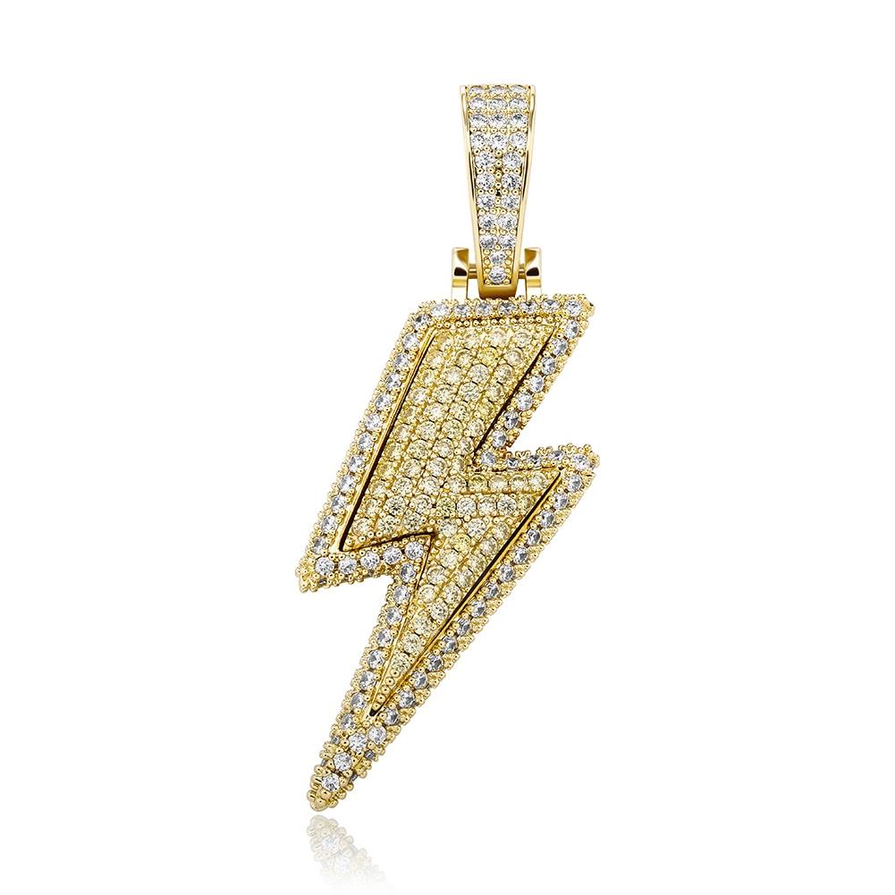 XL Lightning Bolt Pendant 14K - ICECI
