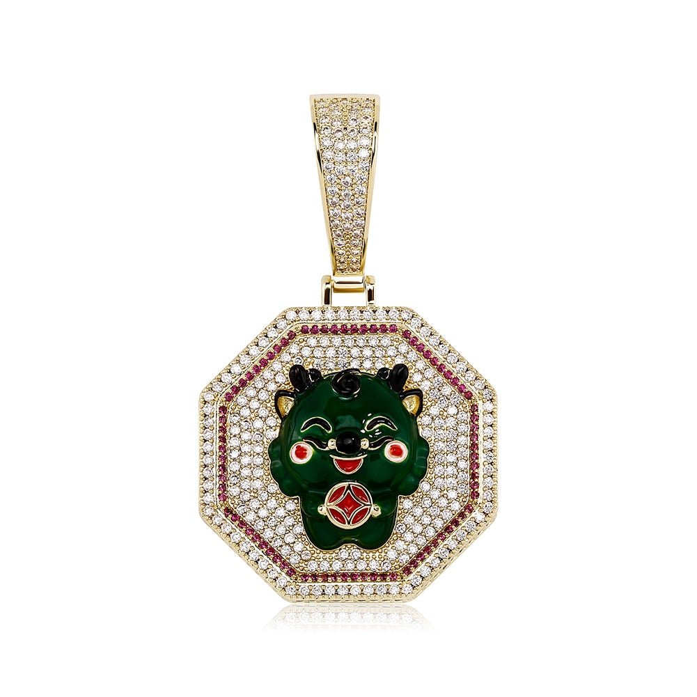 Year Of The Dragon Pendant 14K - ICECI