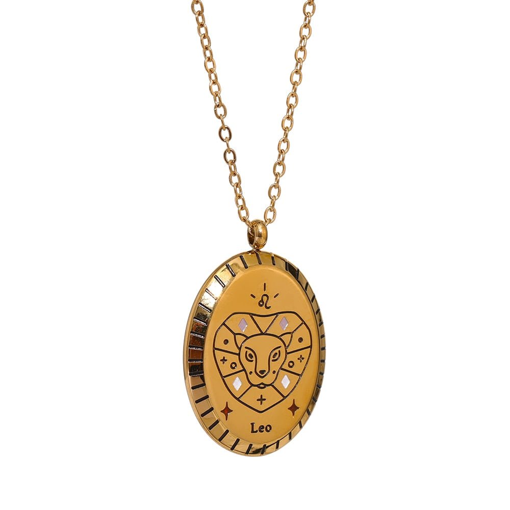 Zodiac Oval Pendant 18K - ICECI