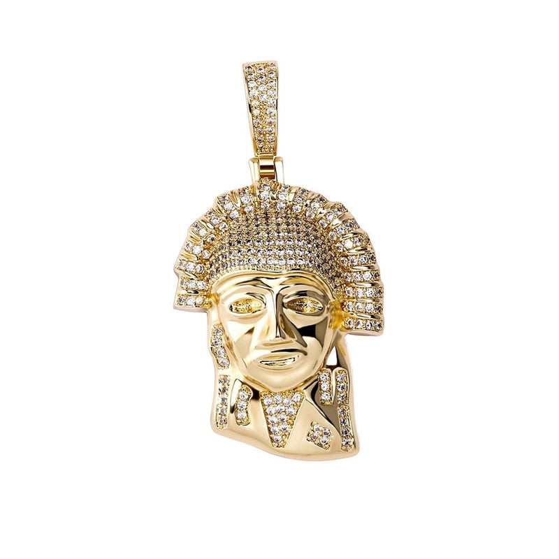 Ancient Egypt Pharaoh Pendant 14K - ICECI