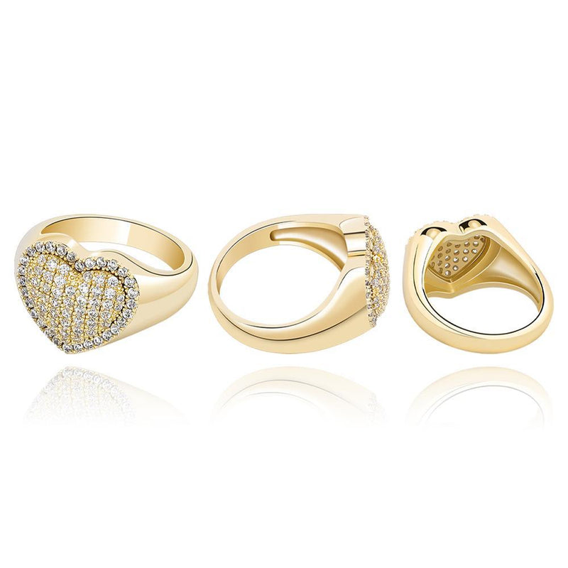 DIAMOND HEART RING 14K - ICECI