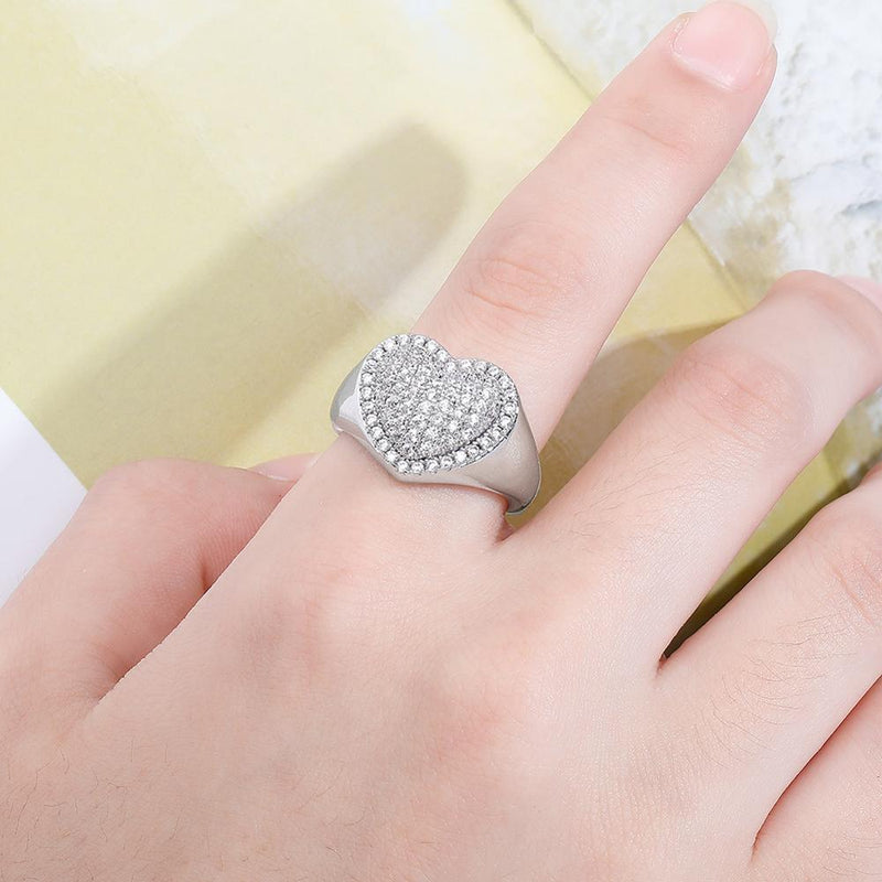 DIAMOND HEART RING 14K - ICECI