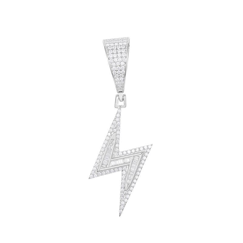 Lightning Bolt Pendant 18K x Moissanite - ICECI