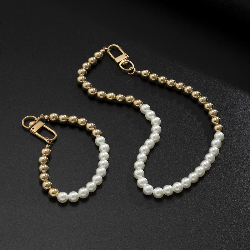 + Two-Tone Two-Tone 14K Pearl ICECI - Bracelet Pearl Bundle Chain